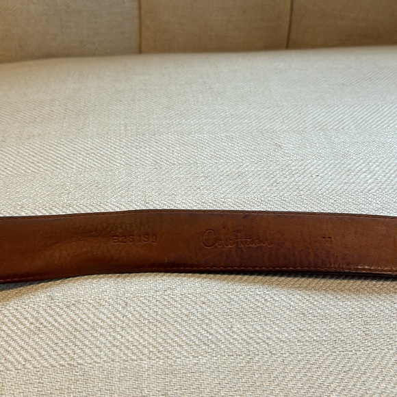 COLE HAAN Women's Leather Belt with Oval Buckle in Tan - Picture 6 of 8